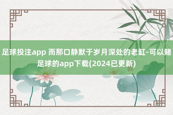 足球投注app 而那口静默于岁月深处的老缸-可以赌足球的app下载(2024已更新)