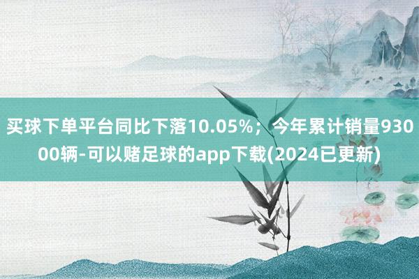 买球下单平台同比下落10.05%；今年累计销量93000辆-可以赌足球的app下载(2024已更新)