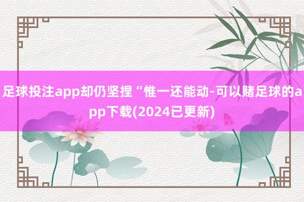 足球投注app却仍坚捏“惟一还能动-可以赌足球的app下载(2024已更新)