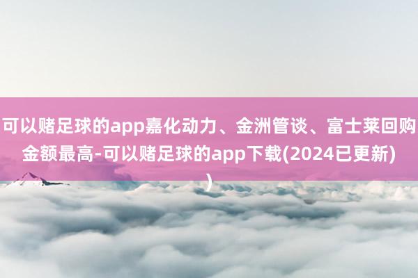 可以赌足球的app嘉化动力、金洲管谈、富士莱回购金额最高-可以赌足球的app下载(2024已更新)