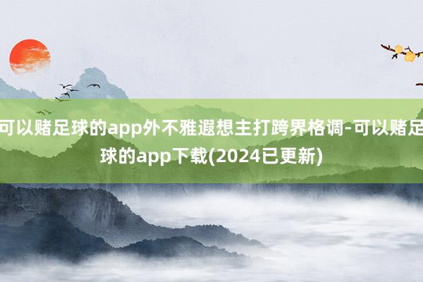 可以赌足球的app外不雅遐想主打跨界格调-可以赌足球的app下载(2024已更新)