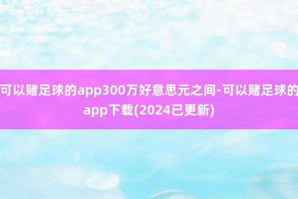 可以赌足球的app300万好意思元之间-可以赌足球的app下载(2024已更新)