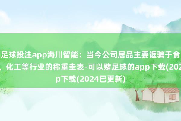足球投注app海川智能：当今公司居品主要诓骗于食物、医药、化工等行业的称重圭表-可以赌足球的app下载(2024已更新)