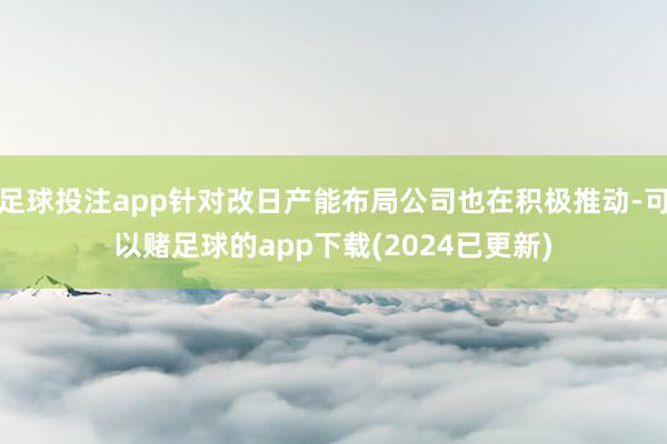 足球投注app针对改日产能布局公司也在积极推动-可以赌足球的app下载(2024已更新)