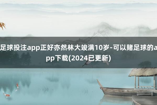 足球投注app正好亦然林大竣满10岁-可以赌足球的app下载(2024已更新)