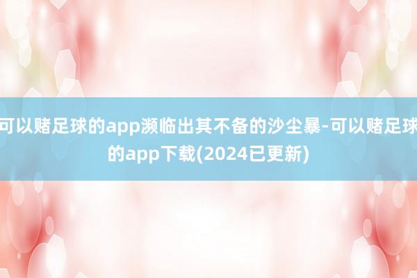 可以赌足球的app濒临出其不备的沙尘暴-可以赌足球的app下载(2024已更新)